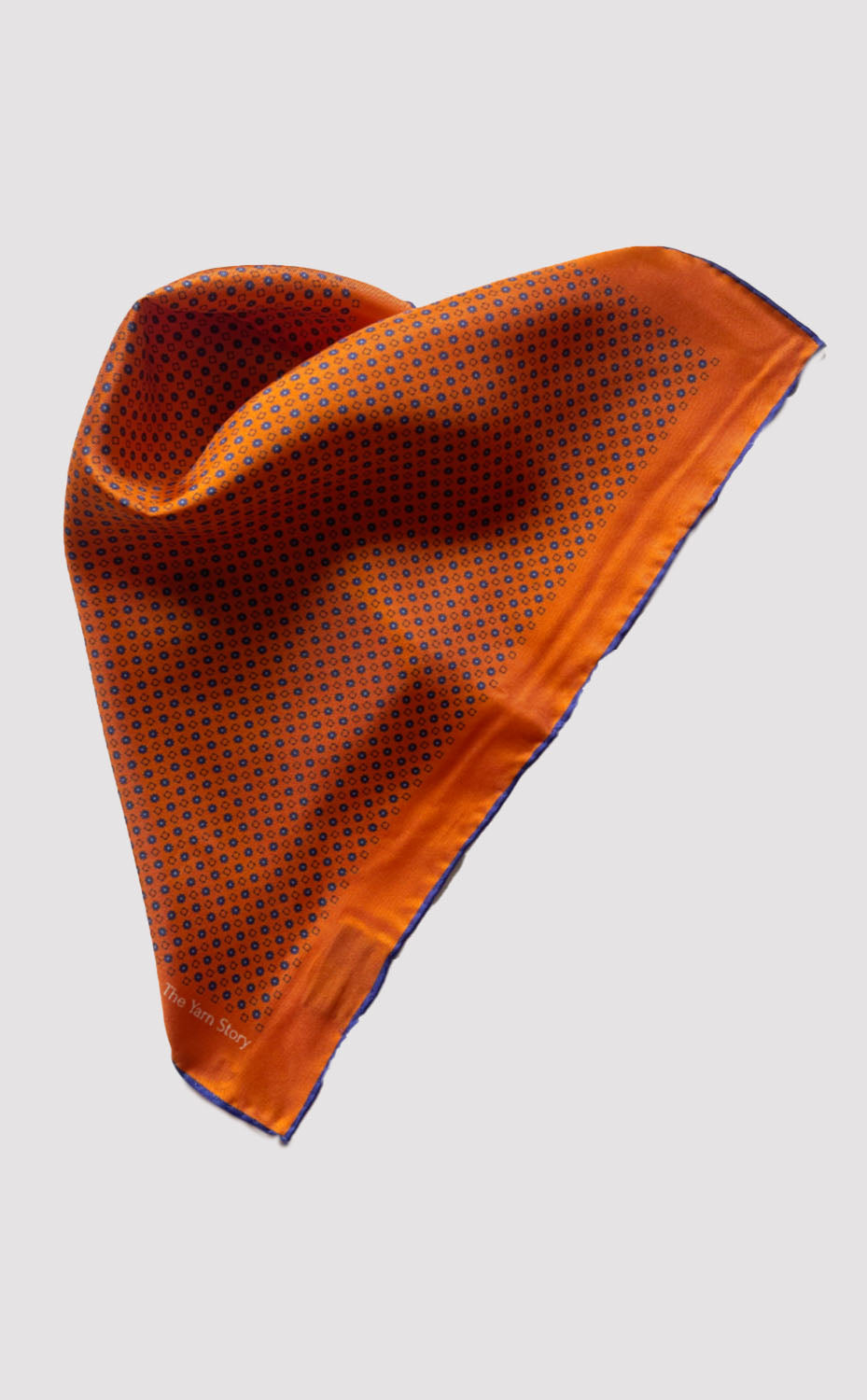 Tangerine Bloom Pocket Square