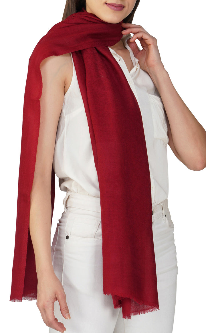 Maroon Wool Jacquard