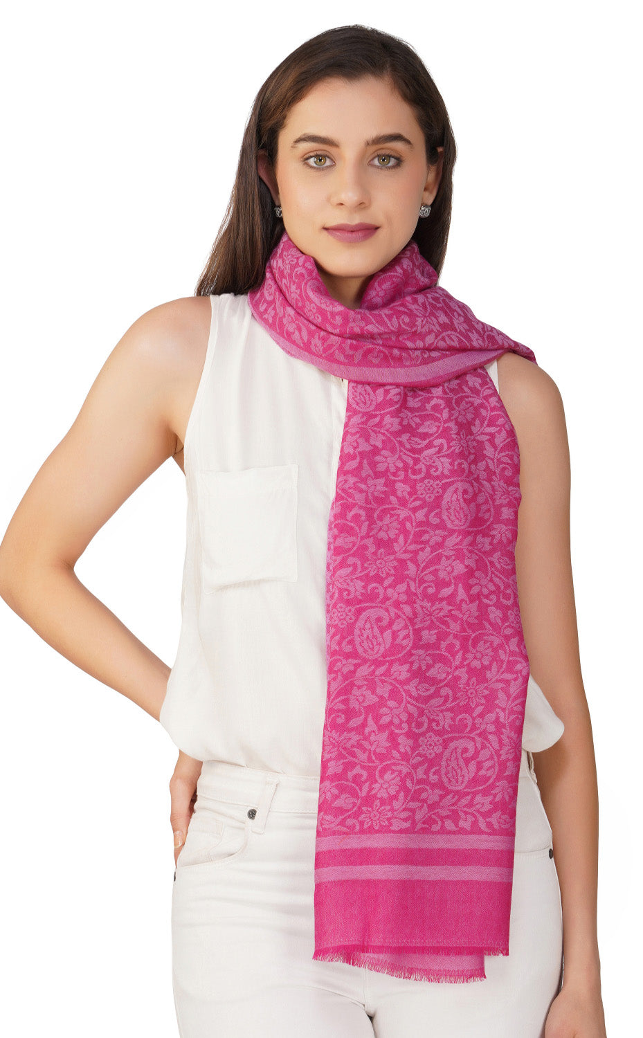 Rani Pink Wool Jacquard