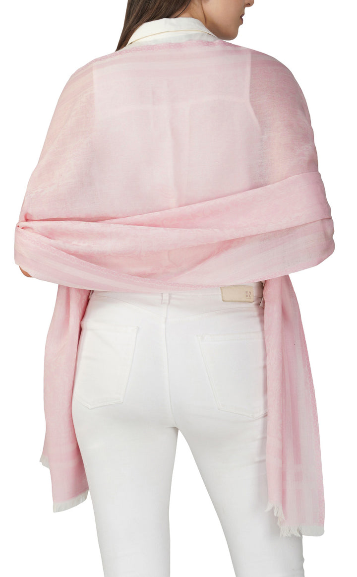Blush Pink Wool Jacquard