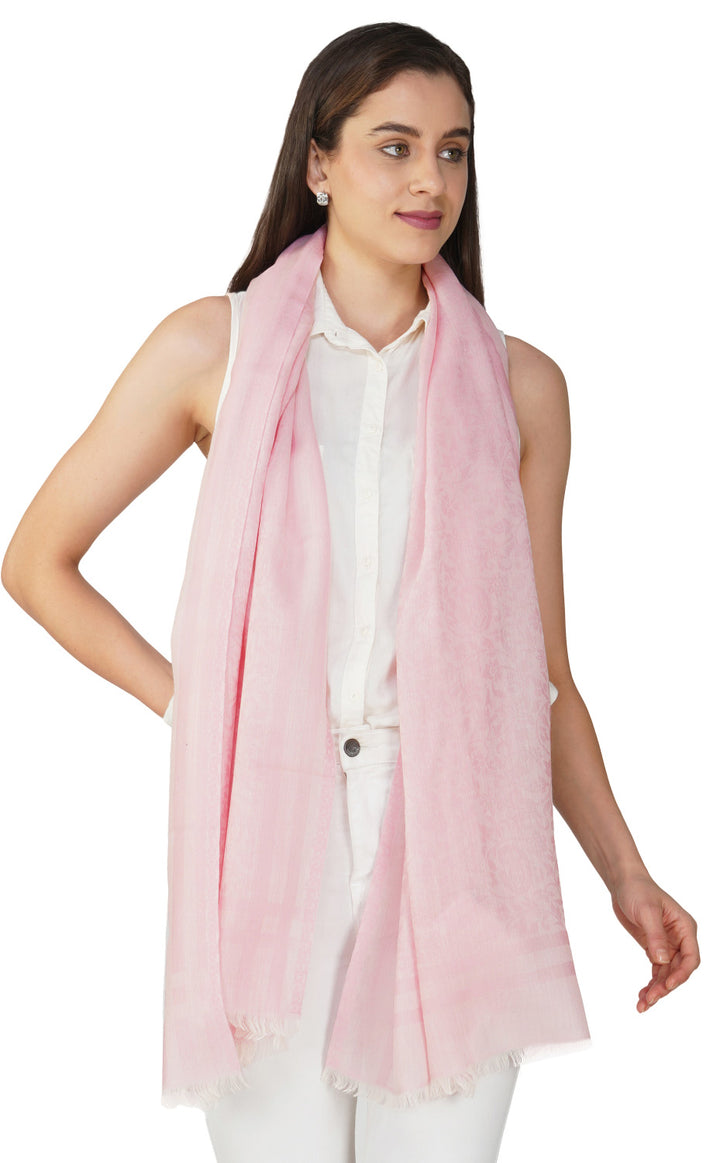 Blush Pink Wool Jacquard
