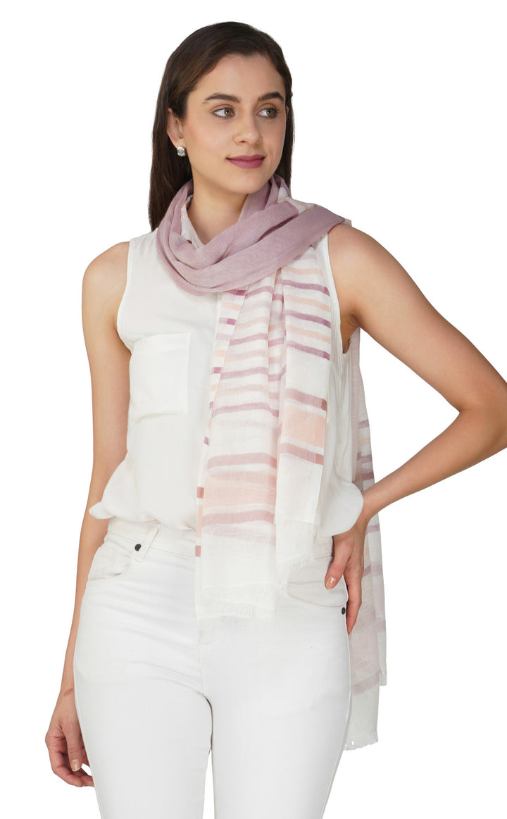 Mulberry Cotton Linen Stole