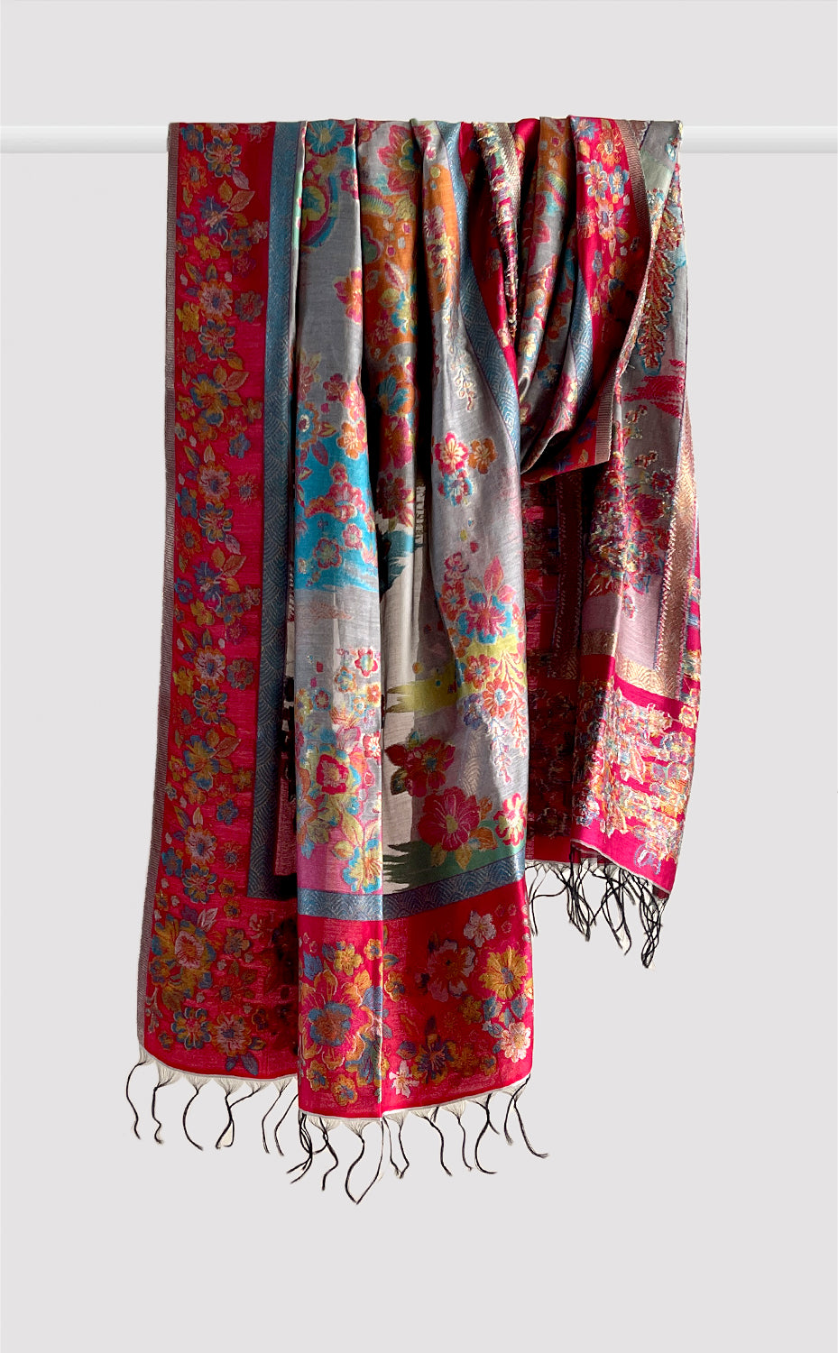 Dove Floral Dupatta