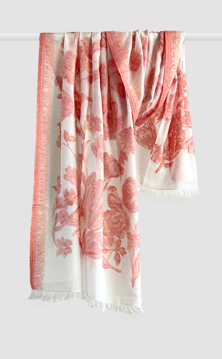 Peach-Blossom Flower Stole