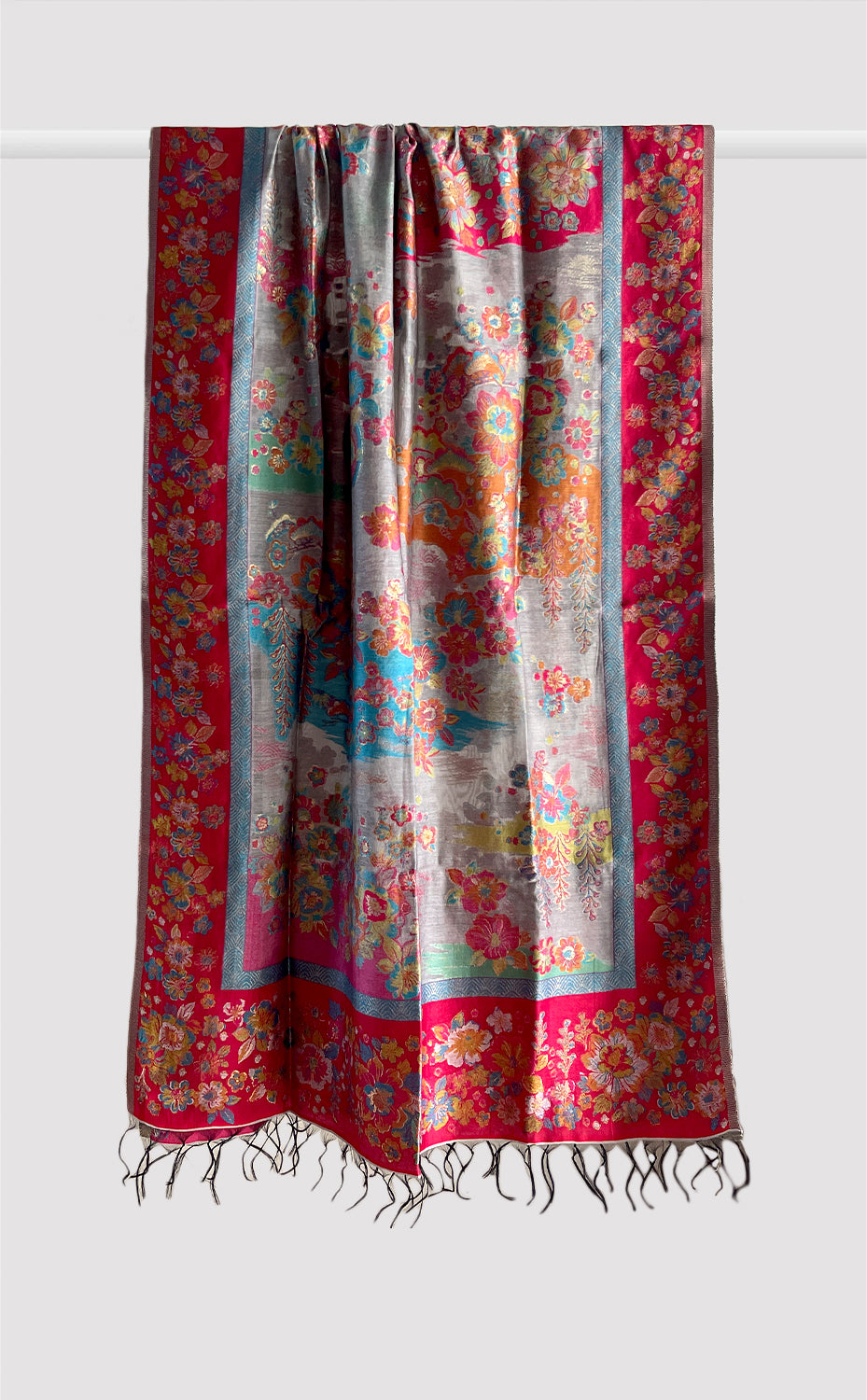 Dove Floral Dupatta