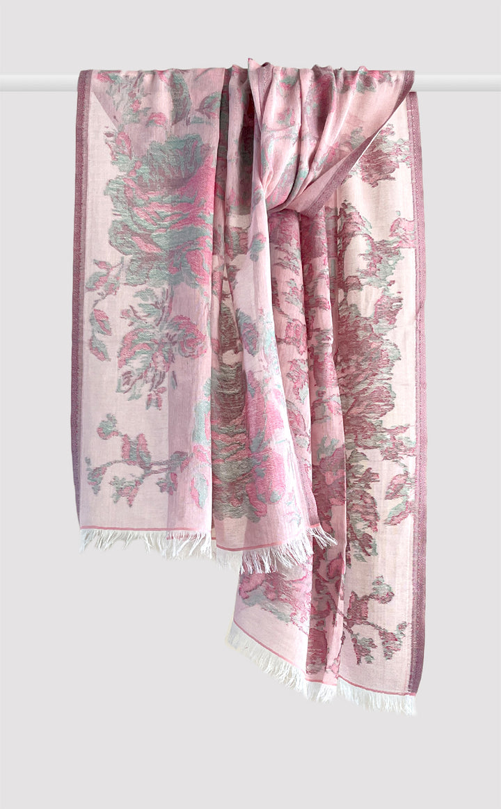 Luminous Rose Flower Stole