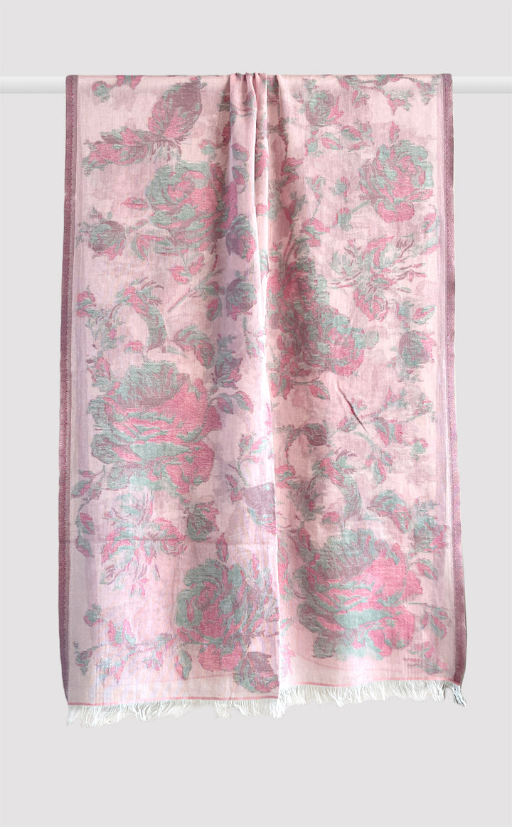 Luminous Rose Flower Stole