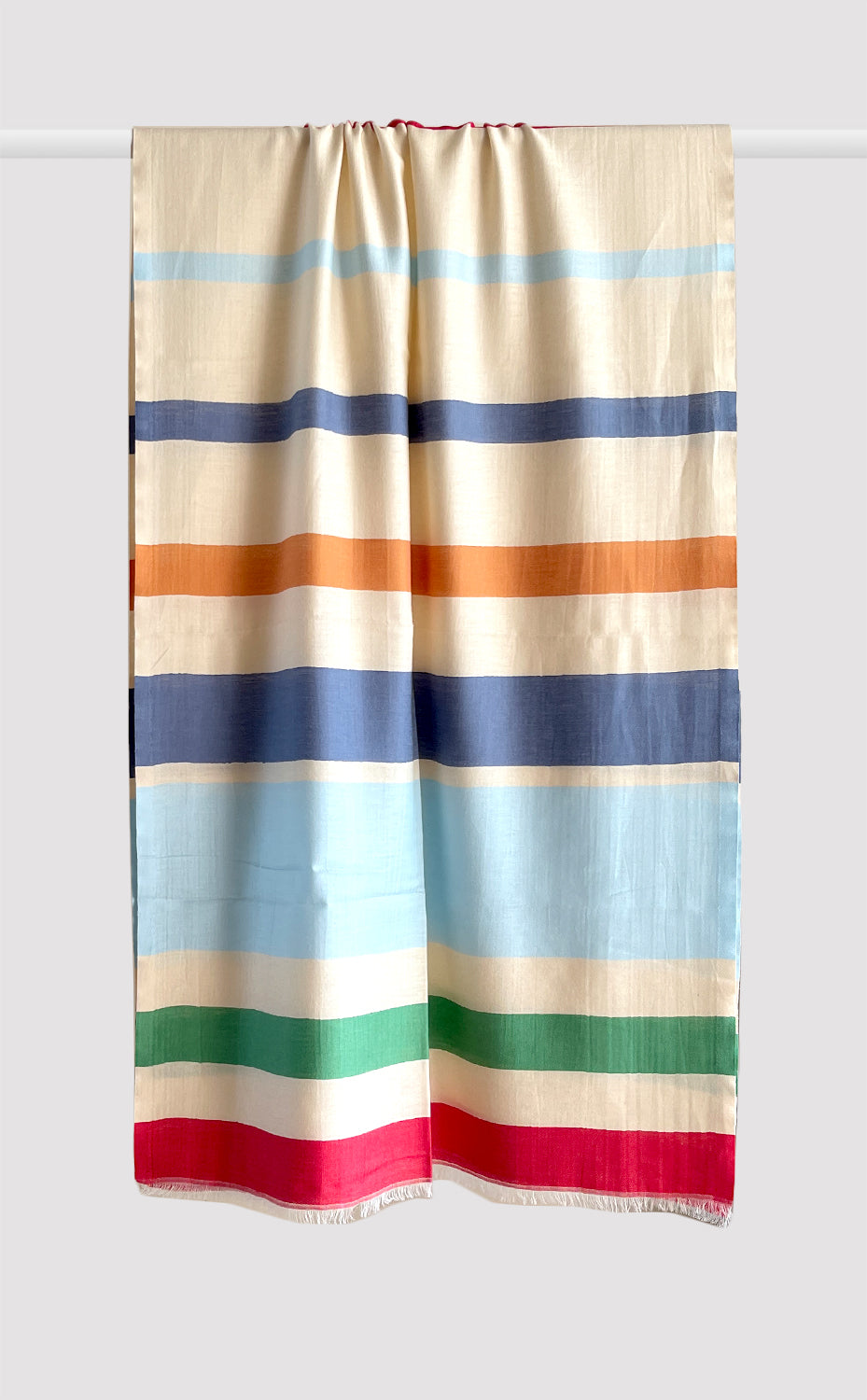 Summer Blues Cotton Stripes Stole