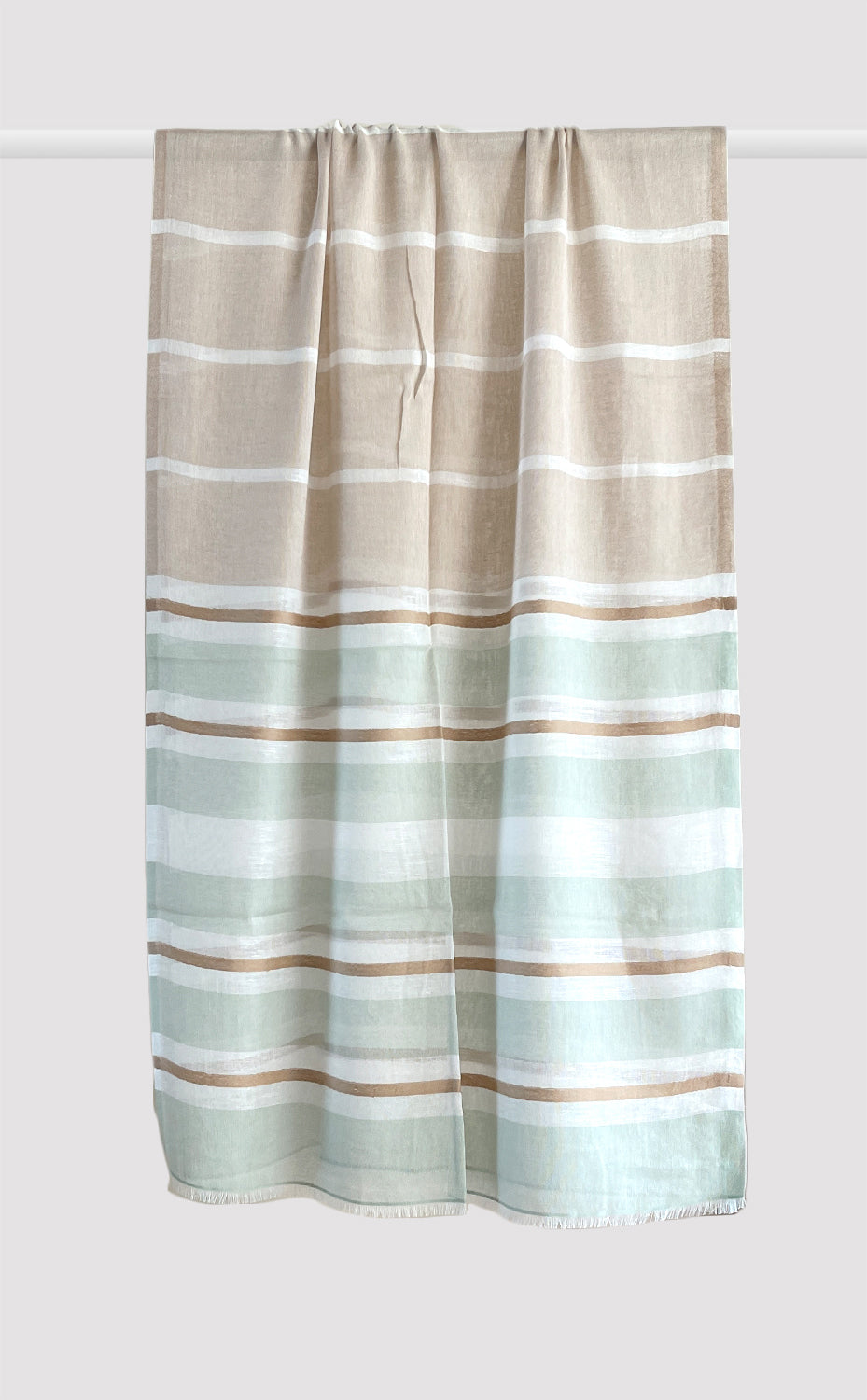 Khaki Cotton Linen Stole