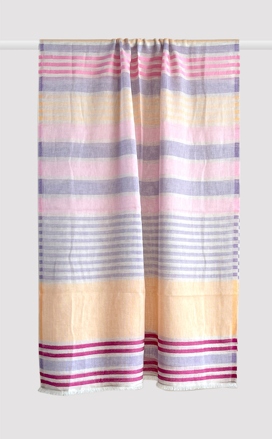 Pink Cotton Linen Stole
