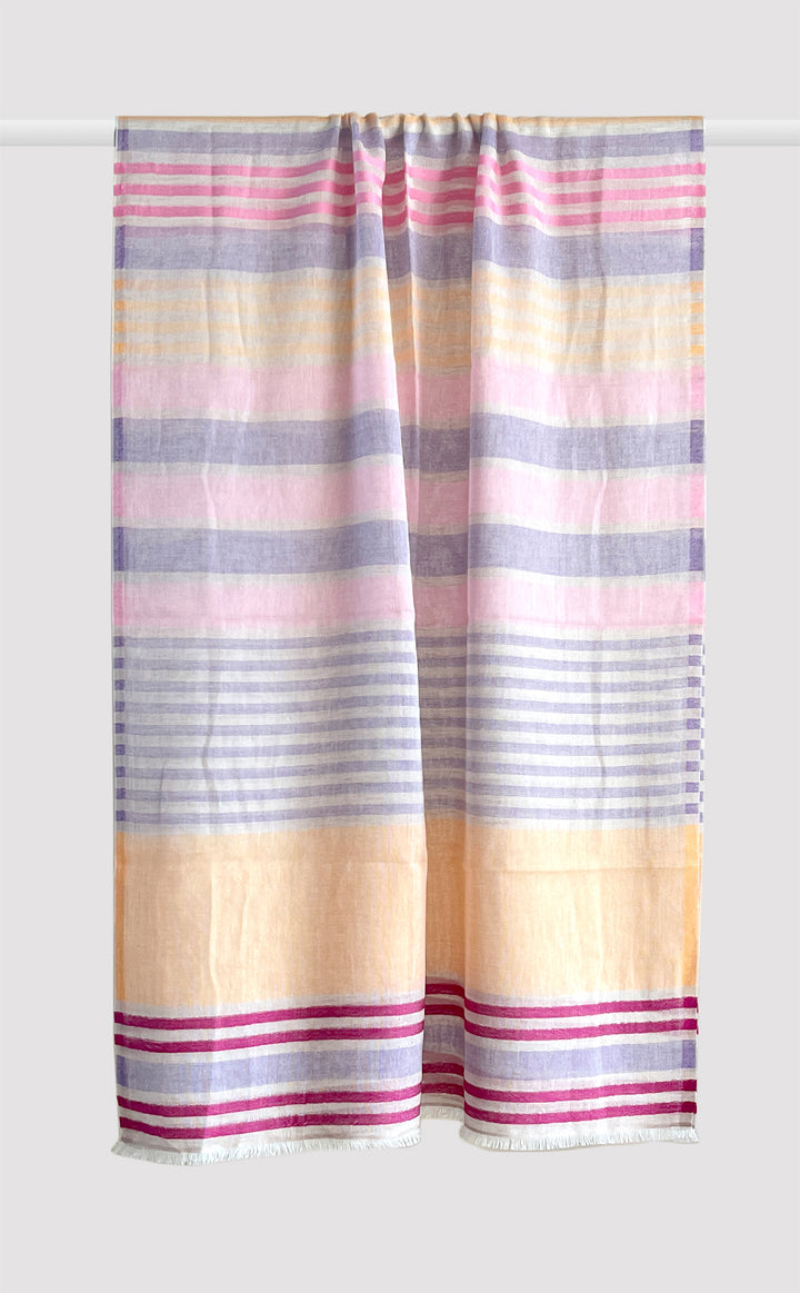 Pink Cotton Linen Stole