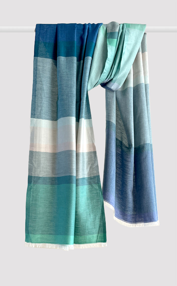 Ocean Blue Bars Stole