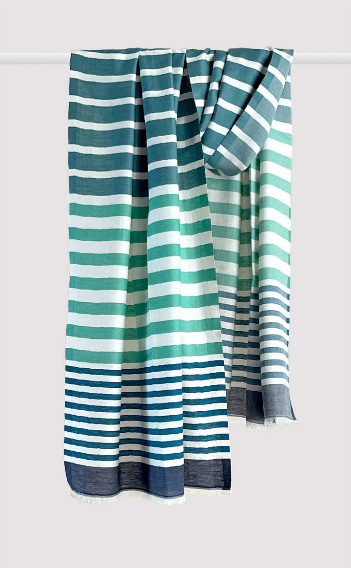 Teal Green Streaks Stole