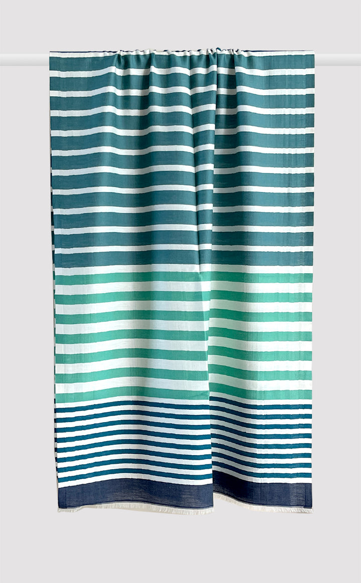 Teal Green Streaks Stole