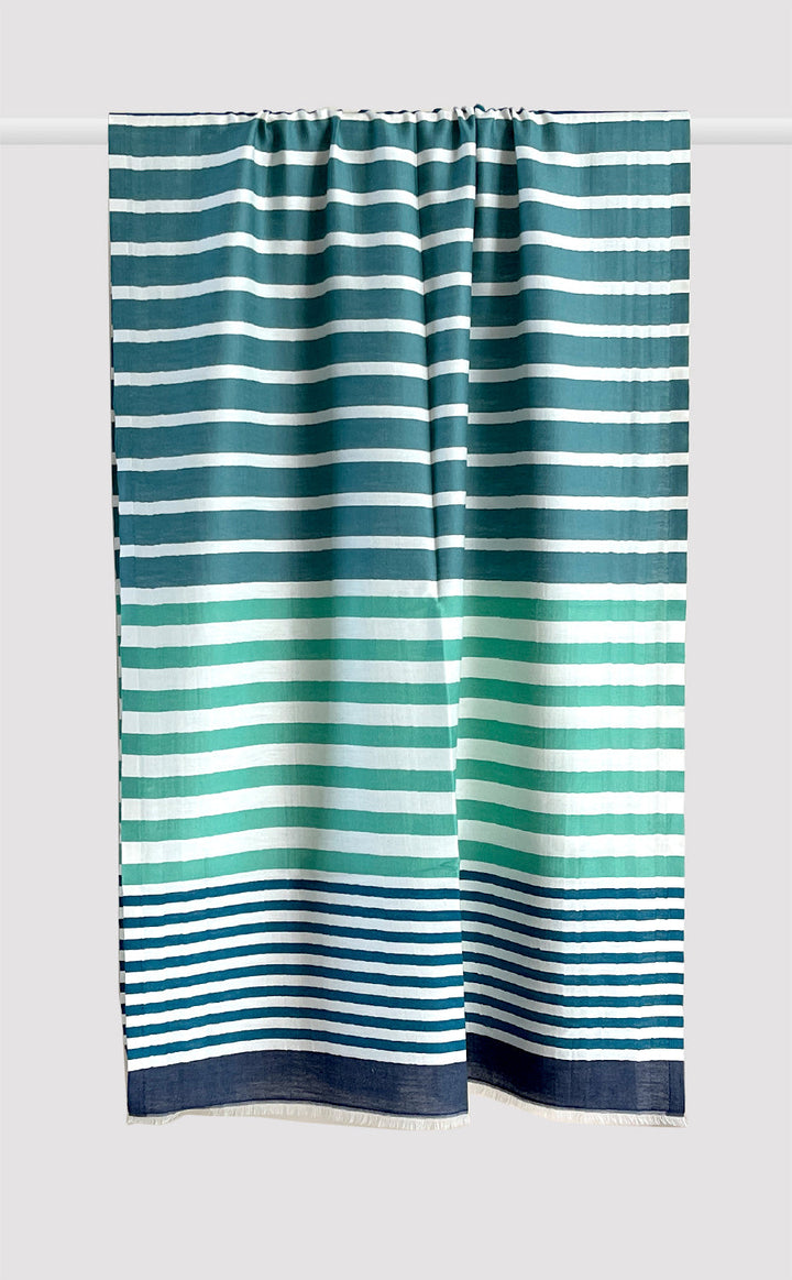 Mint Streaks Stole &amp; Pocket Square Set