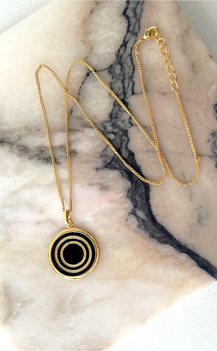 Black Chakra Pendant