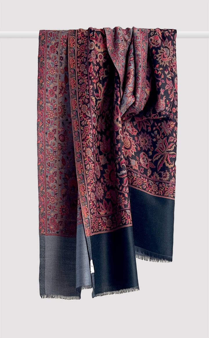 Siyah Reversible Kani Stole