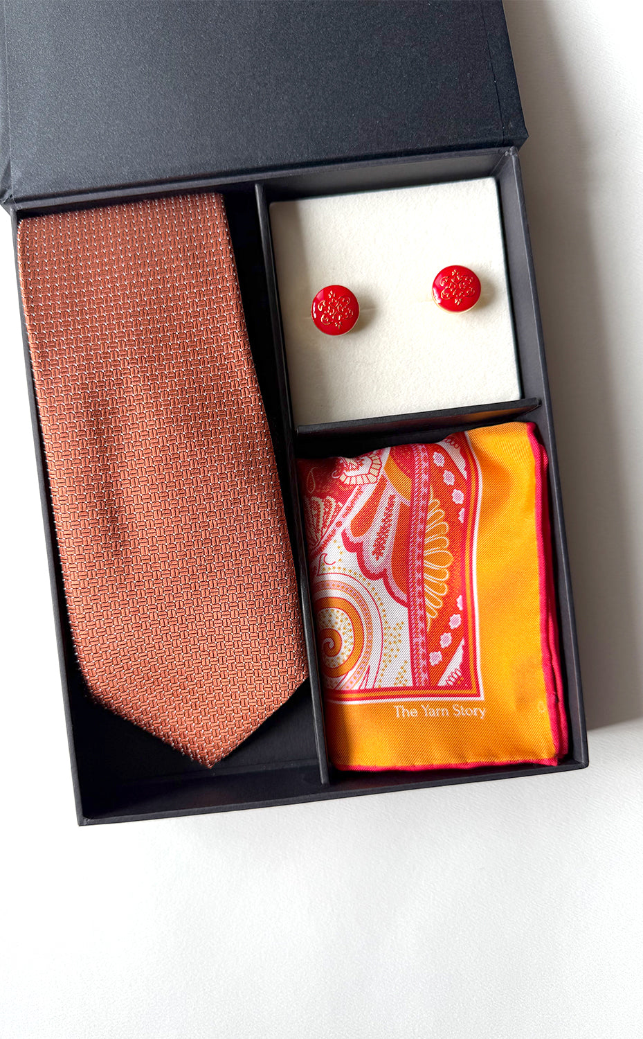 Saffron Tie Set for Him