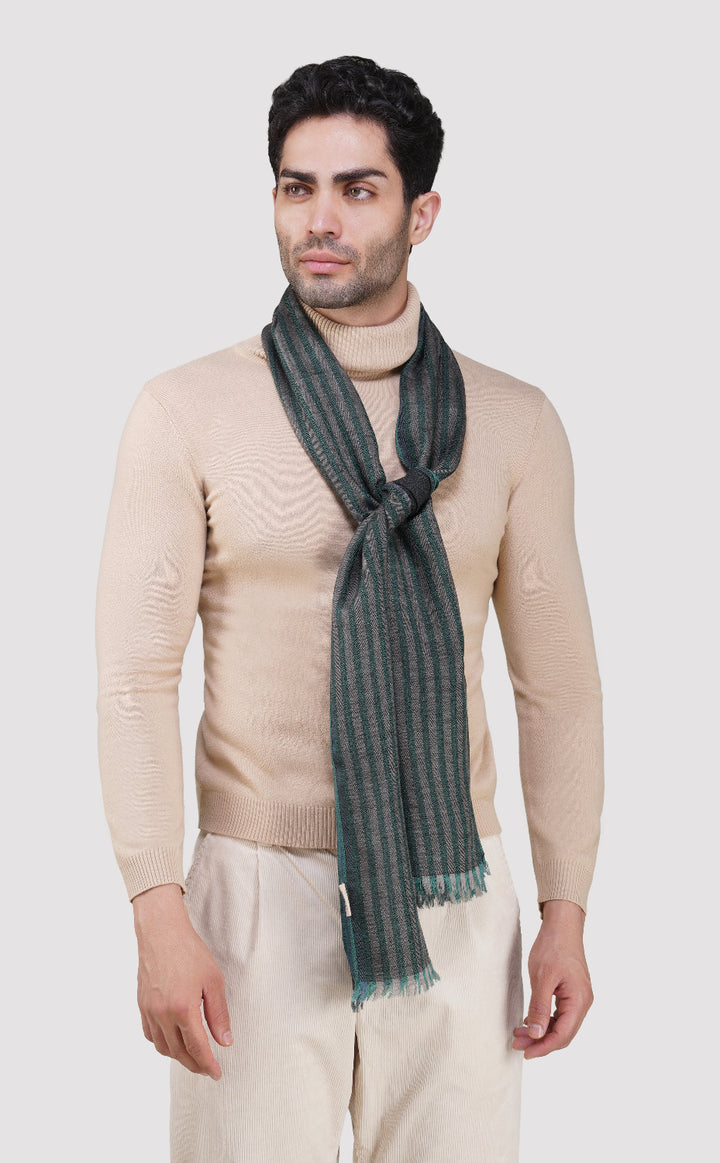 Lagoon Striped Merino Muffler