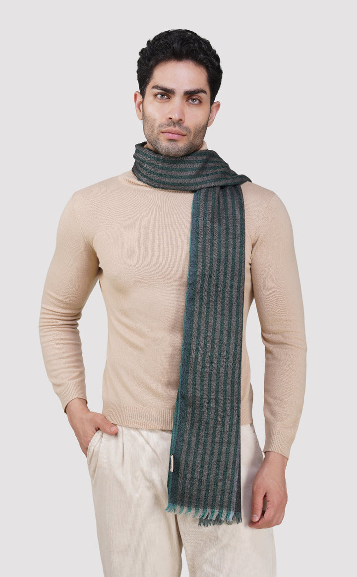 Lagoon Striped Merino Muffler