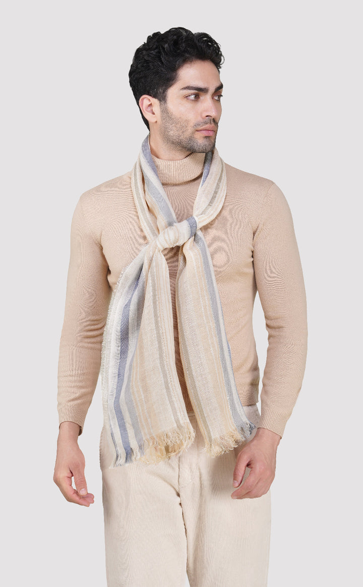 Airy Stripe Linen Silk Stole