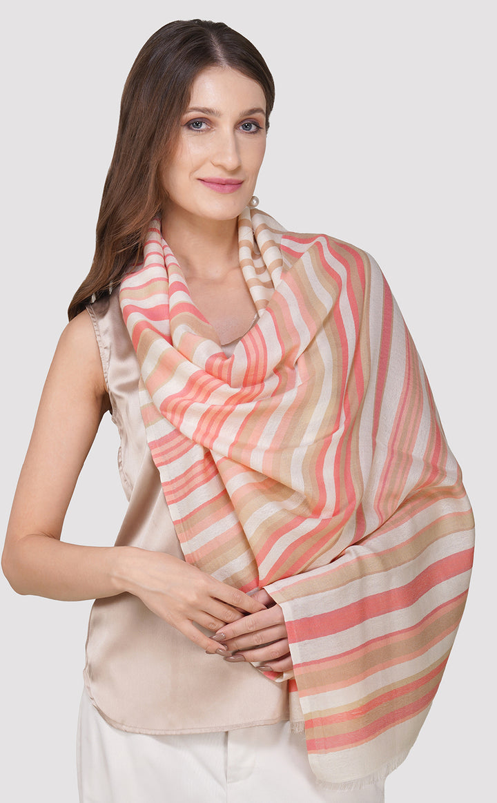 White Pink Stripes