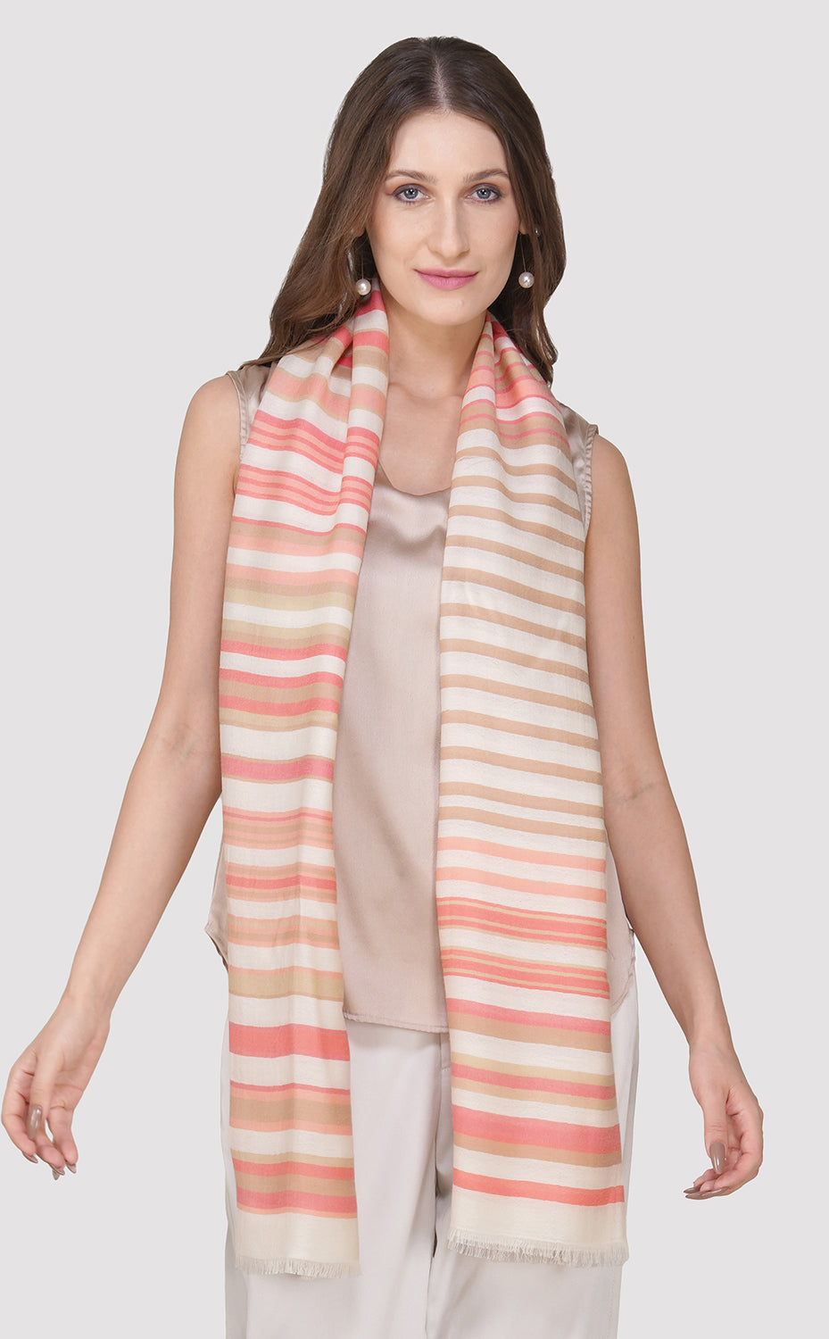 White Pink Stripes