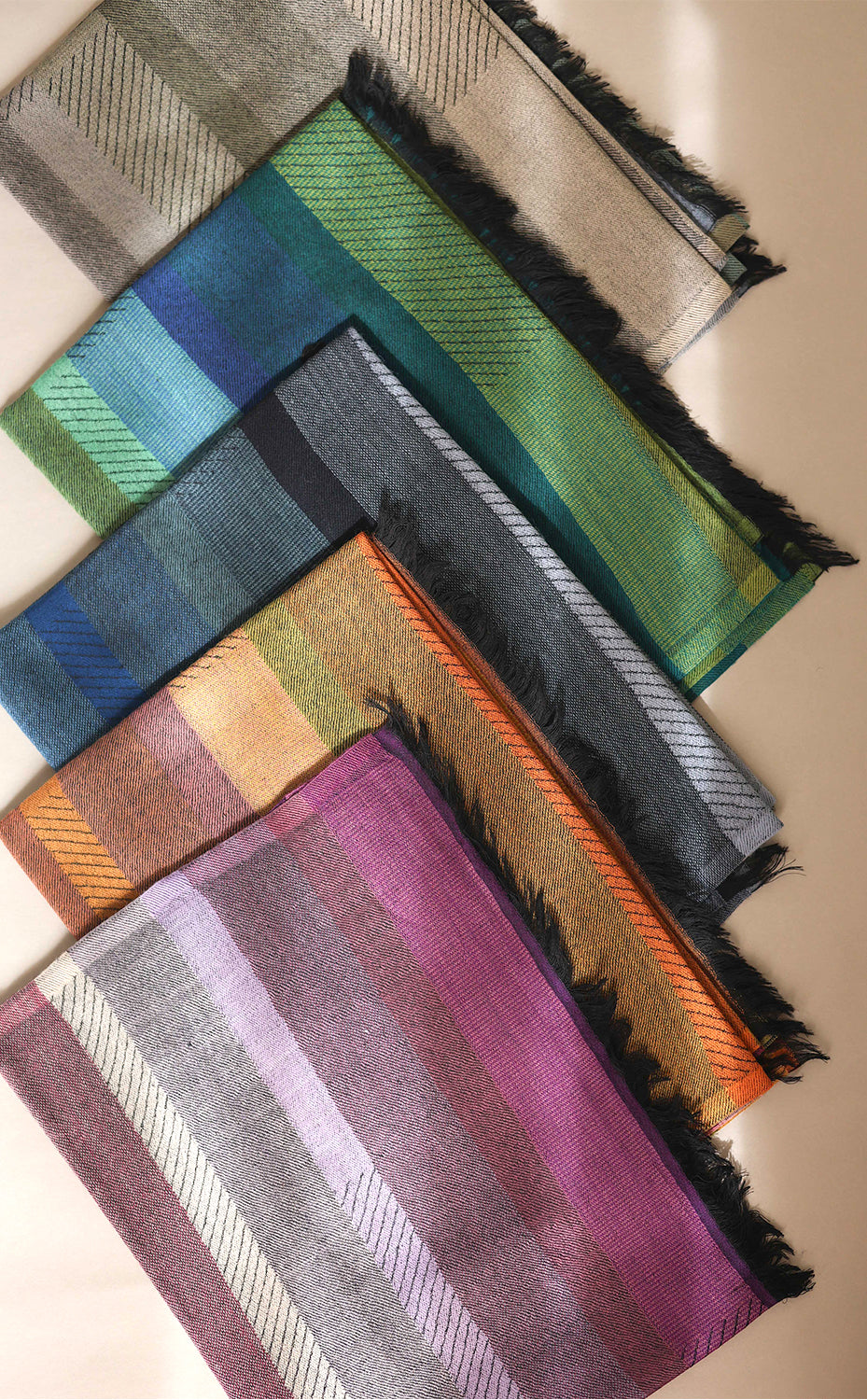 Horizon Stripes Merino Stole