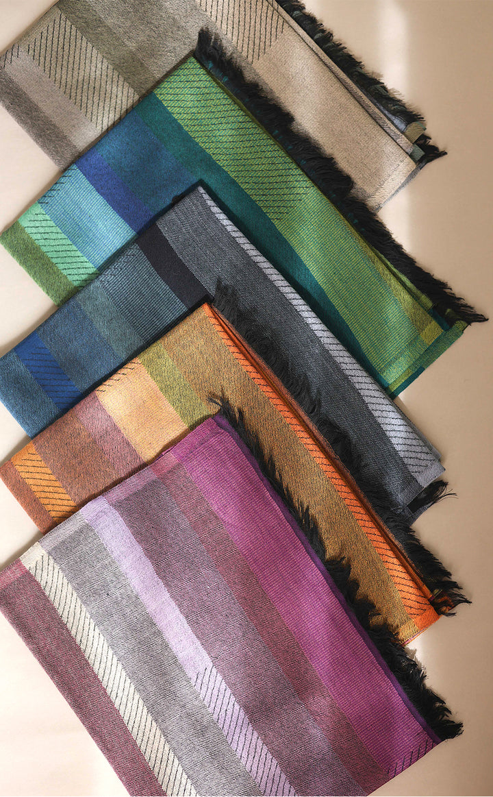 Horizon Stripes Merino Stole