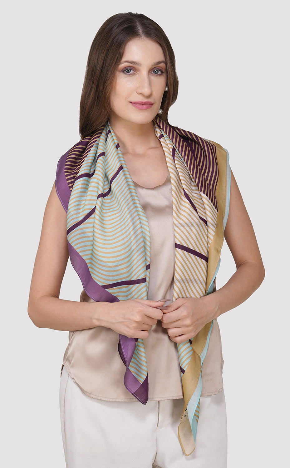 Purple Contour Scarf