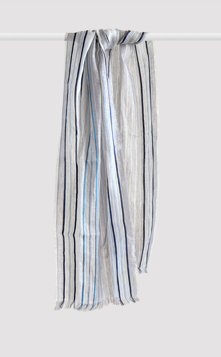 Silver Drape Linen Silk Stole