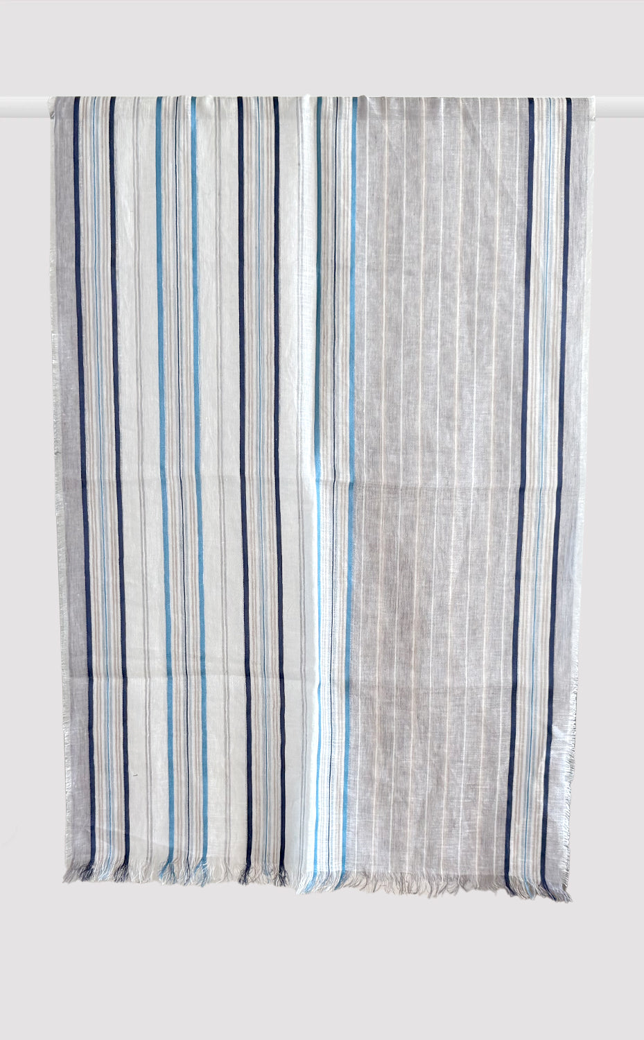 Silver Drape Linen Silk Stole