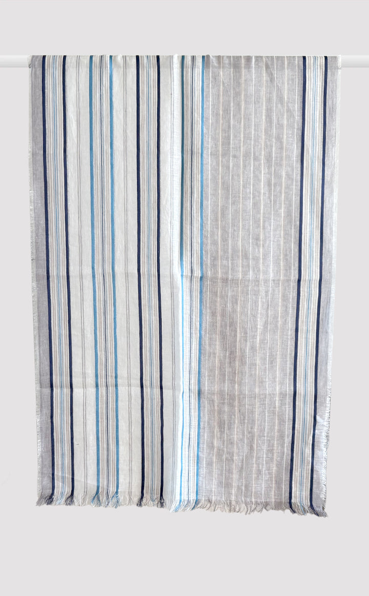 Silver Drape Linen Silk Stole
