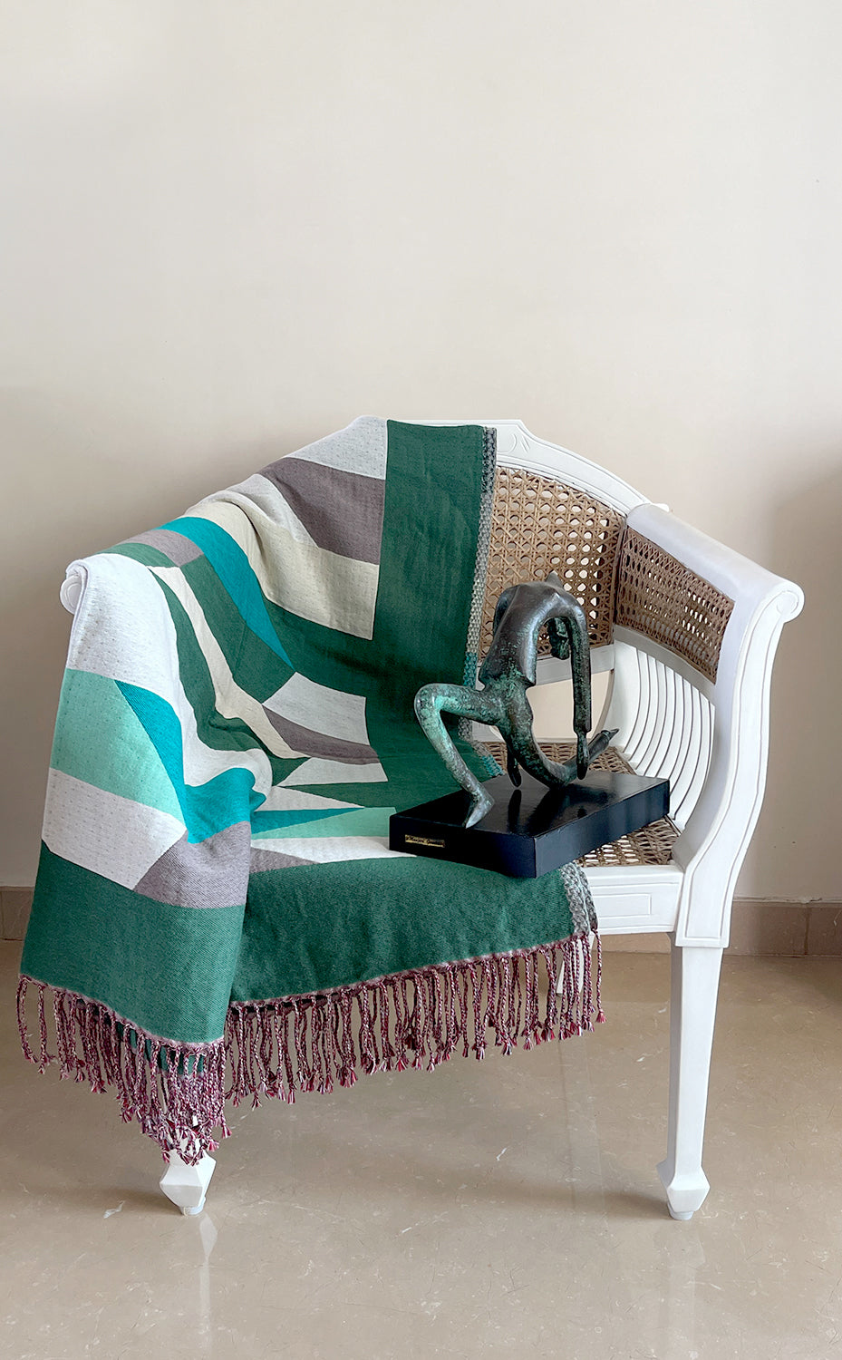 Jade Geometric Throw