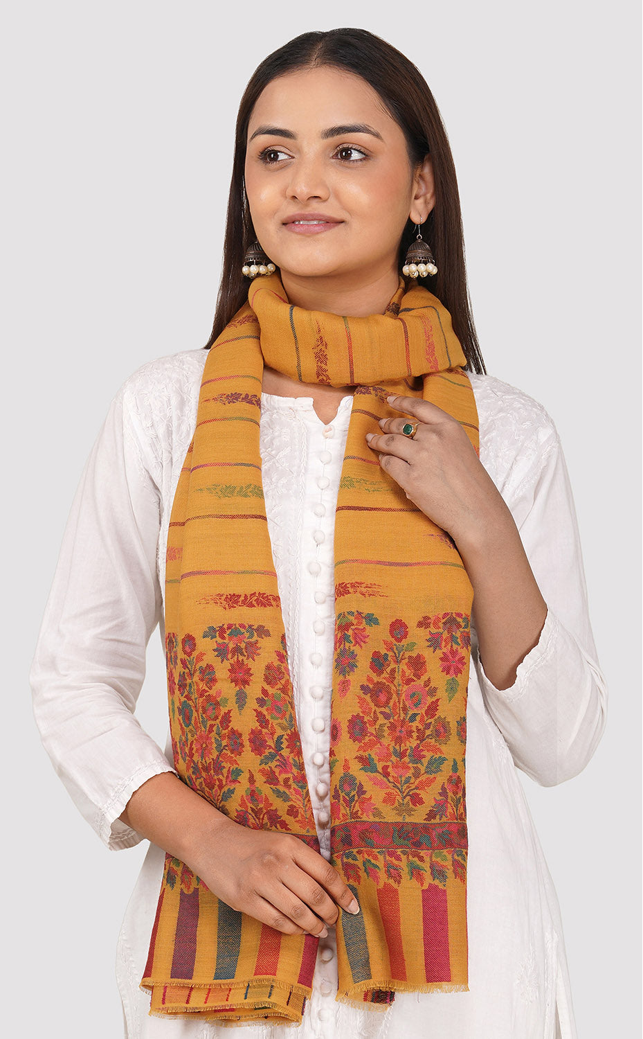 Dandelion Ikat Floral Kani Shawl
