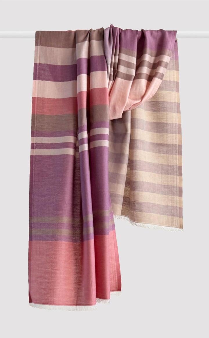 Plum Striped Stole