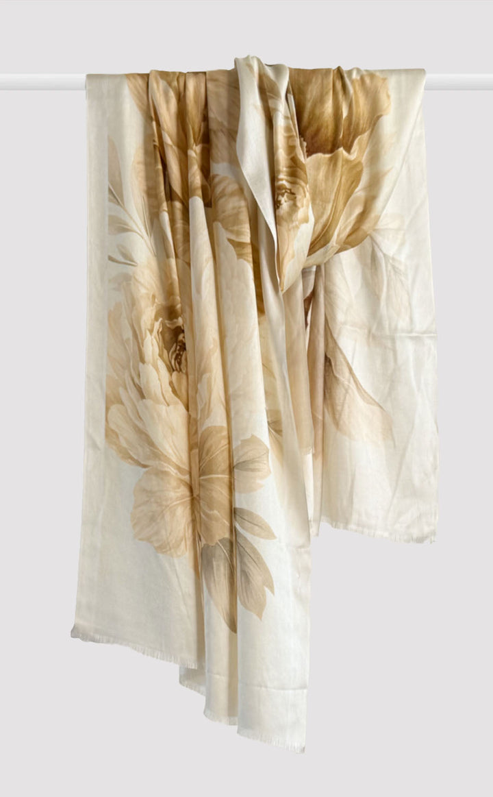 Ivory Garden Silk Stole