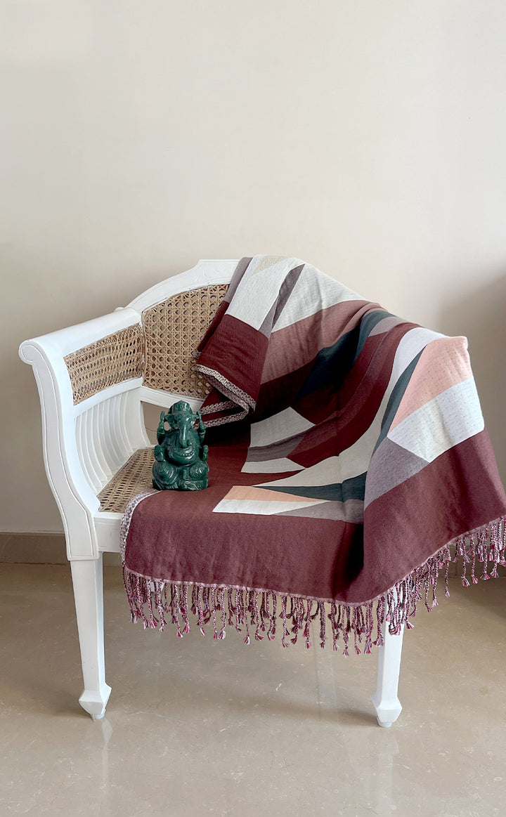 Chestnut Geometric Throw