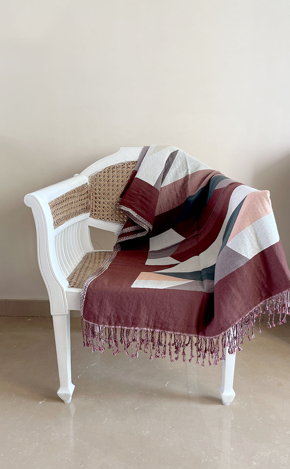Chestnut Geometric Throw