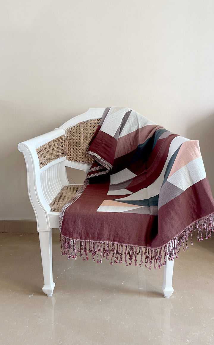 Chestnut Geometric Throw