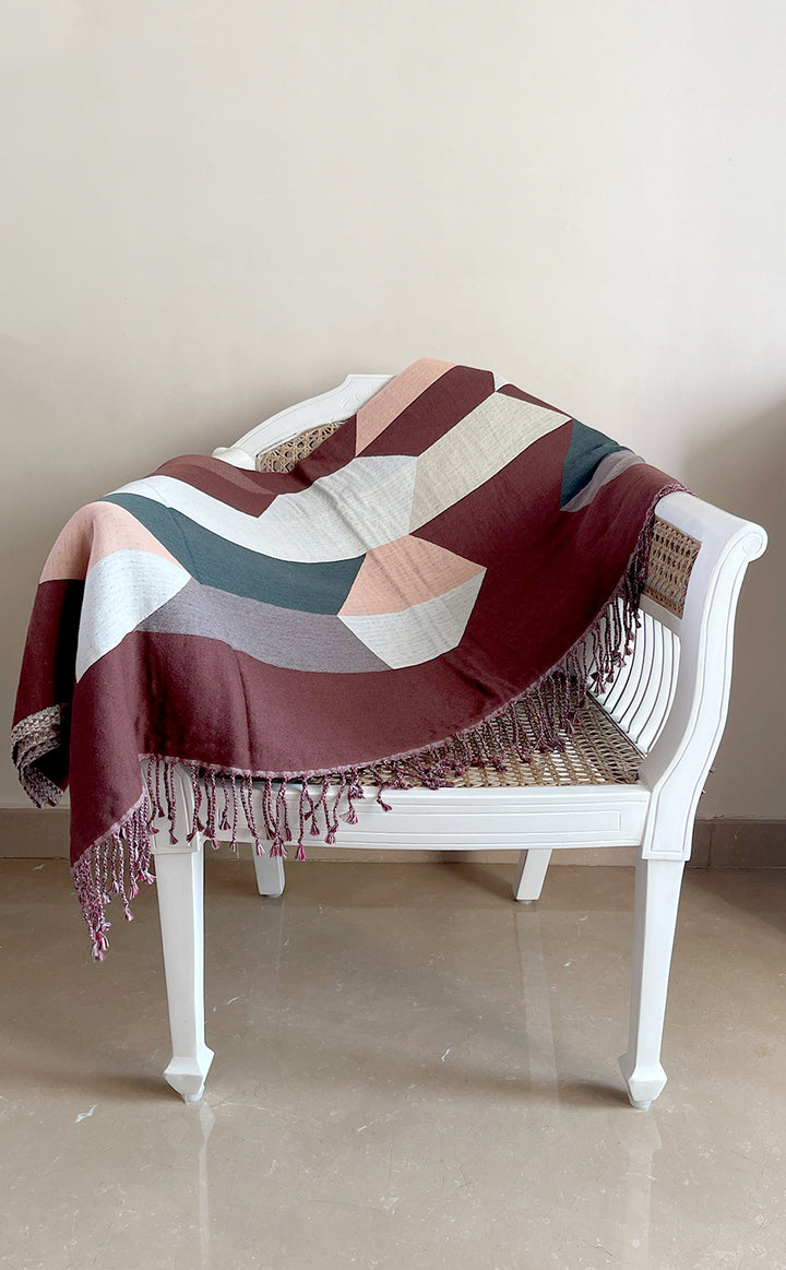 Chestnut Geometric Throw