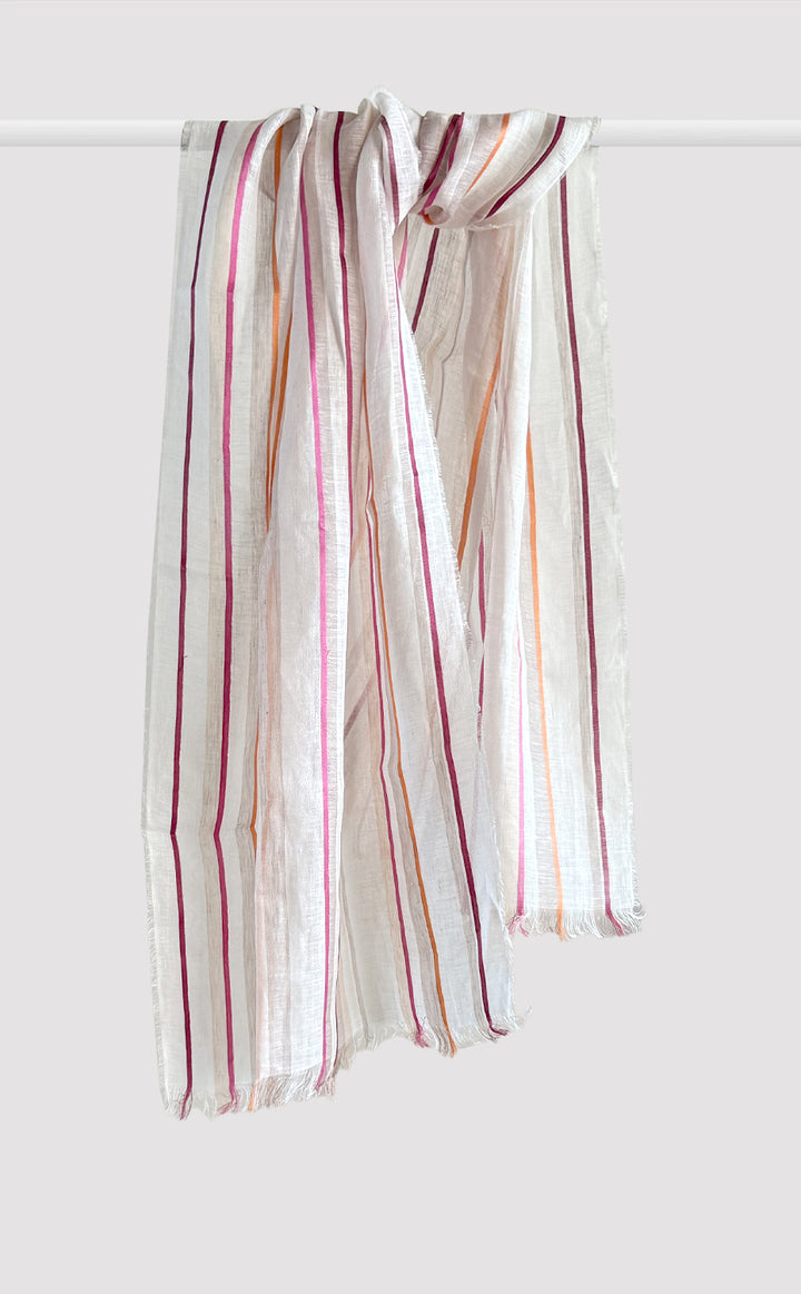 Aurora Stripe Linen Silk Stole