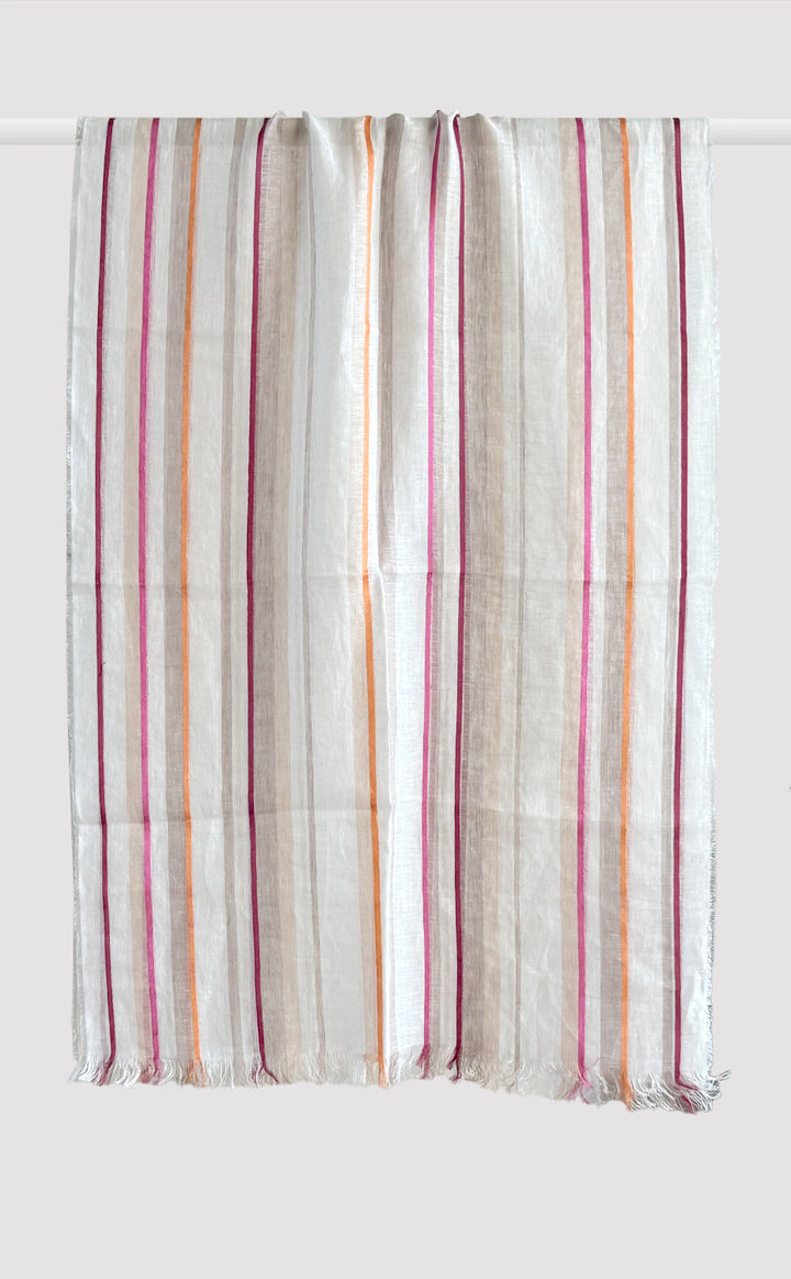 Aurora Stripe Linen Silk Stole
