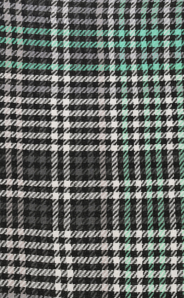 Ink Houndstooth Weave Merino Jacquard