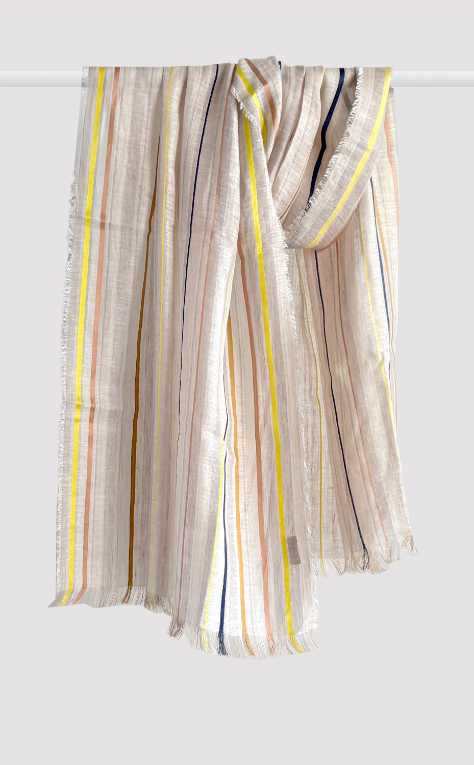 Citrus Stripe Linen Silk Stole
