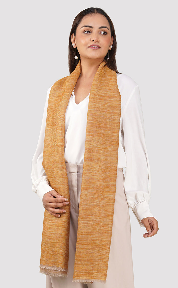 Reversible Pashmina Shawl - Mustard