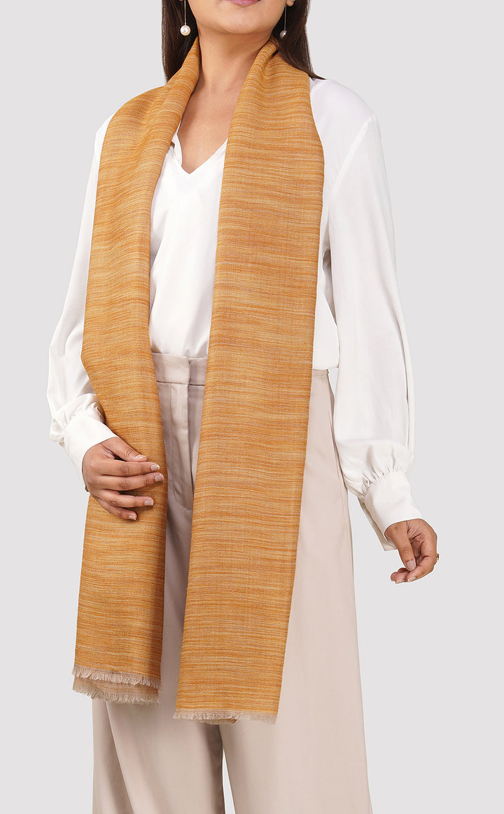 Reversible Pashmina Shawl - Mustard