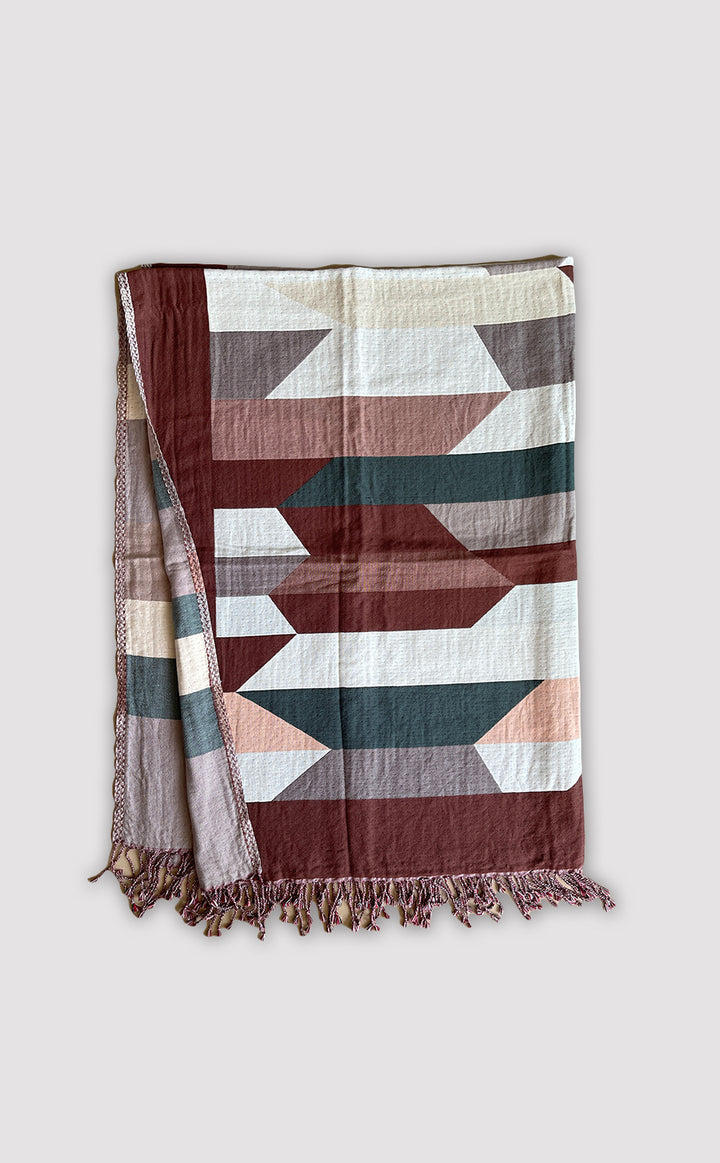 Chestnut Geometric Throw