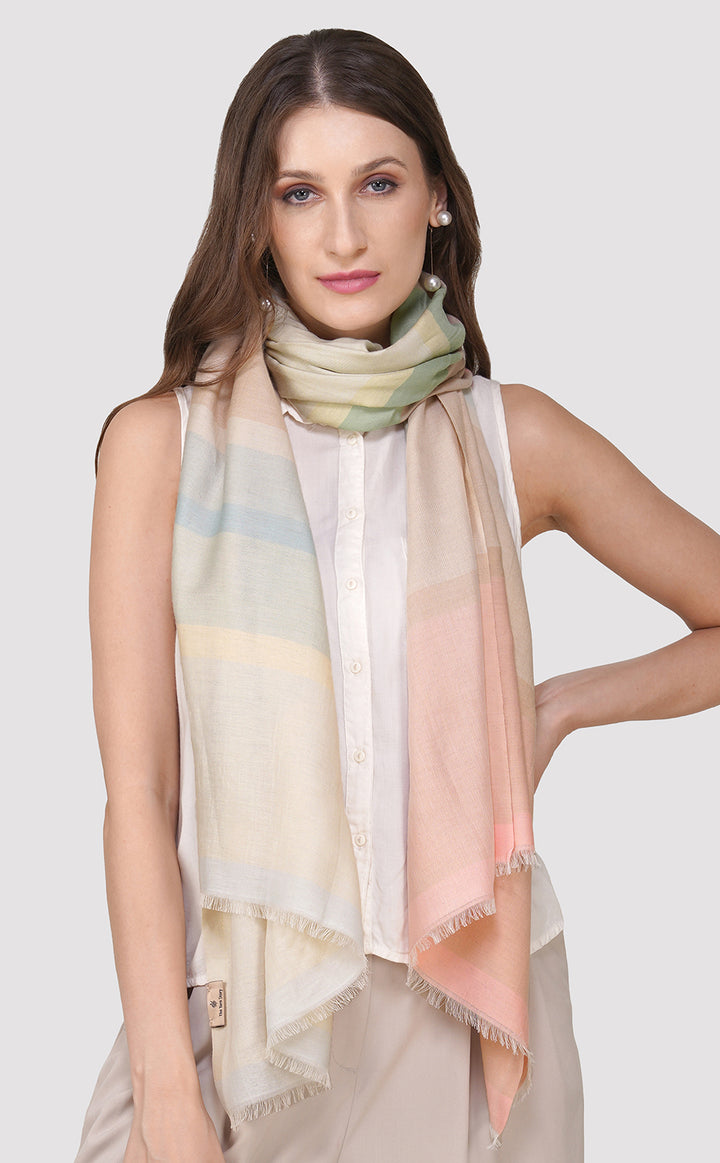 Pastel Peach Bars Stole