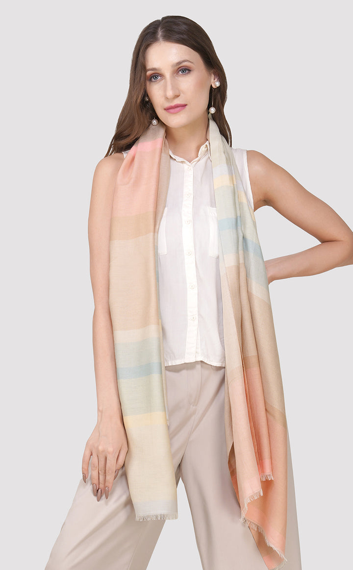 Pastel Peach Bars Stole
